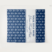 Nautisch anker logo huwelijksfeest foto achtergron wandkleed (Voorkant (horizontaal))