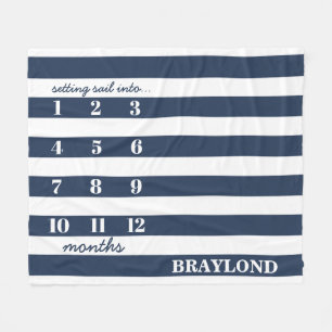 Nautisch Anker Maandelijkse Mijlpaal Dekentje Fleece Deken