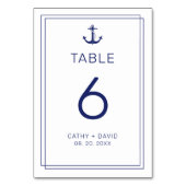 Nautisch Anker Marine Blauw Minimalistische Bruilo Kaart (Achterkant)