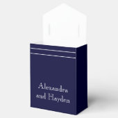 Nautisch Anker Marine Blauw Wit Bruiloft Bedankdoosjes (Geopend)