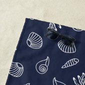 Nautisch anker Marine Blauw Wit Familie Reünie Strandlaken (In situ)