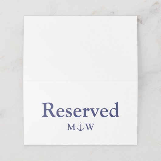 Nautisch anker marine blauw wit gereserveerd Bruil Plaatskaartje (Buitenkant ongevouwen)