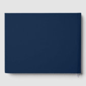 Nautisch anker marineblauw wit Aangepaste bootnaam Gastenboek (Achterkant)