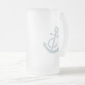 Nautisch anker matglas bierpul (Voorkant rechts)