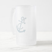 Nautisch anker matglas bierpul (Voorkant links)