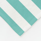 Nautisch anker met Blauwgroen en witte strepen met Fleece Deken (Hoek)