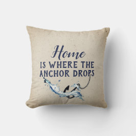 Nautisch anker met citaat kussen