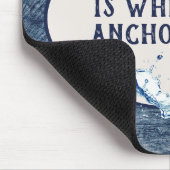 Nautisch anker met citaat muismat (Hoek)
