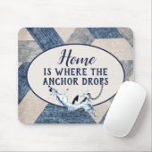 Nautisch anker met citaat muismat (Met muis)