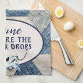 Nautisch anker met citaat theedoek (Quarter Fold)