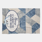 Nautisch anker met citaat theedoek (Horizontaal)