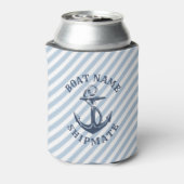 Nautisch anker met gepersonaliseerde Boot's Shipma Blikjeskoeler (Blikje Achterkant)