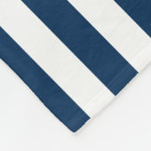 Nautisch anker met helling op de blauwe streepjes  fleece deken (Hoek)