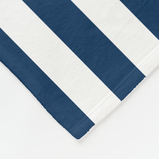 Nautisch anker met helling op de blauwe streepjes  fleece deken (Hoek)