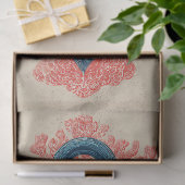  nautisch anker met koraalontkoppeling tissuepapier (Geschenk)