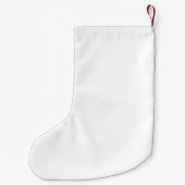 Nautisch anker met Navy Yellow Chevron Pattern Kleine Kerstsok (Achterkant)