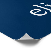 Nautisch anker met Navy Yellow Chevron Pattern Poster (Hoek)