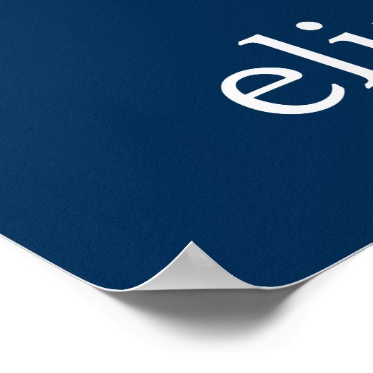 Nautisch anker met Navy Yellow Chevron Pattern Poster (Hoek)