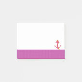 Nautisch anker met roze rand post-it® notes (Voorkant)