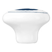Nautisch anker met touw Navy Blue Keramische Knop (Zijkant)