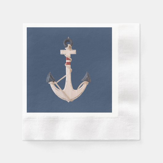 nautisch anker met touw servet (Voorkant)
