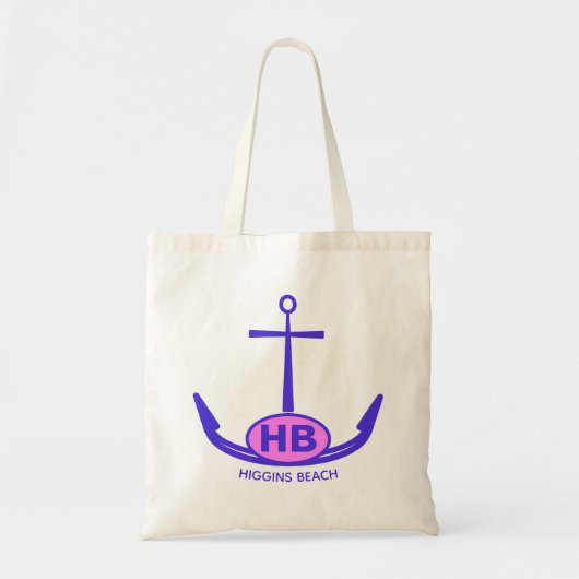 Nautisch anker met twee letters ovaal blauw roze s tote bag (Voorkant)