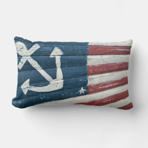 nautisch anker met vlaggenontwerp kussen