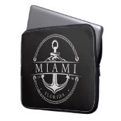 Nautisch Anker Miami Florida 1996 Laptop Sleeve (Voorkant Links)
