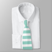Nautisch, Anker, Mint Green Stripes Stropdas (Gebonden)