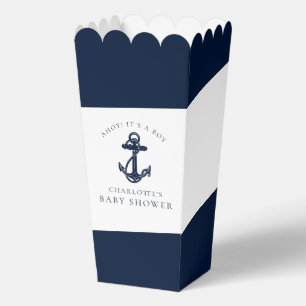 Nautisch Anker Modern Boy Baby shower Bedankdoosjes
