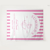 Nautisch Anker Modern roze vrijgezellenfeest Wandkleed (Voorkant (horizontaal))