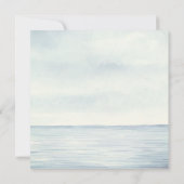 Nautisch Anker Monogram Oceaan Waterverf Bruiloft Kaart (Achterkant)