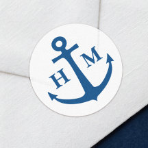 Nautisch anker monogram strand bruiloft