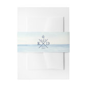 Nautisch Anker Monogram Waterverf Oceaan Uitnodigingen Wikkel (Voorkant Voorbeeld)