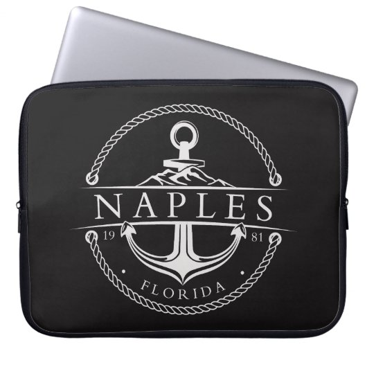 Nautisch anker Naples Florida 1981 Laptop Sleeve (Voorkant)