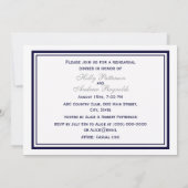 Nautisch Anker Navy Blu Lijst 2H repetitie diner Kaart (Achterkant)