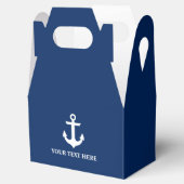 Nautisch Anker Navy Blue Gepersonaliseerde Gable Bedankdoosjes (Geopend)