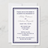 Nautisch Anker Navy Blue ingelijst 2V Verloving Kaart (Achterkant)