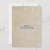 Nautisch Anker  Navy bruiloft uitnodiging (Achterkant)