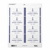 Nautisch Anker Navy Bruiloft Water Flesetiket Etiket (Full Sheet)