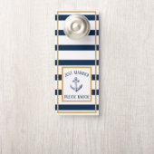 Nautisch anker Navy Stripes Net Getrouwd Deurhanger (Op knop)