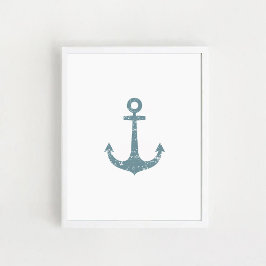 Nautisch anker, Nursery Wall Art Poster