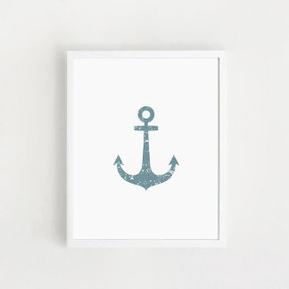 Nautisch anker, Nursery Wall Art Poster