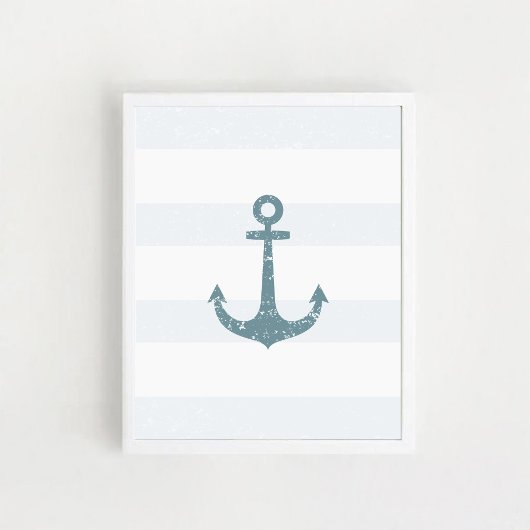 Nautisch anker, Nursery Wall Art Poster