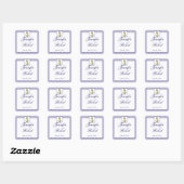 Nautisch anker op Blue Stripe Envelope Seal Vierkante Sticker (Vel)