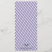 Nautisch anker op Blue Stripe Wedding Menu (Achterkant)