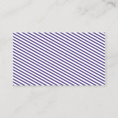 Nautisch anker op Blue Stripe Wedding Place Card Plaatskaartje (Achterkant)