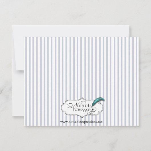 Nautisch Anker op Grijze Streep Sla de Datum Kaart (Achterkant)