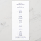 Nautisch anker op het huwelijksprogramma van de ma menu (Achterkant)