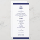 Nautisch anker op het huwelijksprogramma van de ma menu (Voorkant / Achterkant)